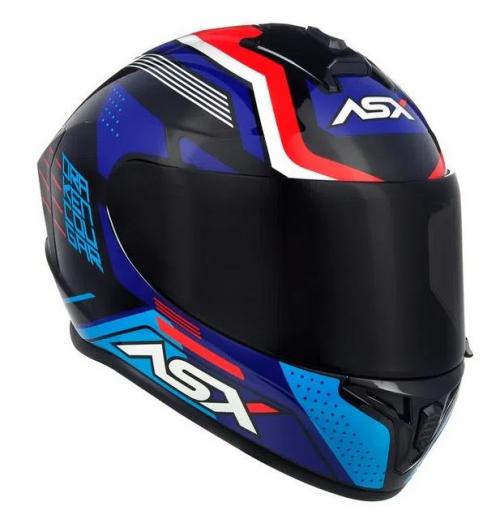 Capacete ASX DRAKEN COUGAR Azul Vermelho