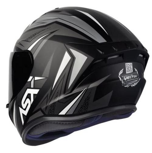 Capacete ASX DRAKEN VECTOR Preto com Cinza