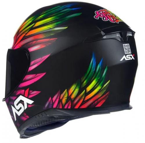 Capacete ASX EAGLE VIBES Preto Colorido