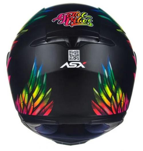 Capacete ASX EAGLE VIBES Preto Colorido