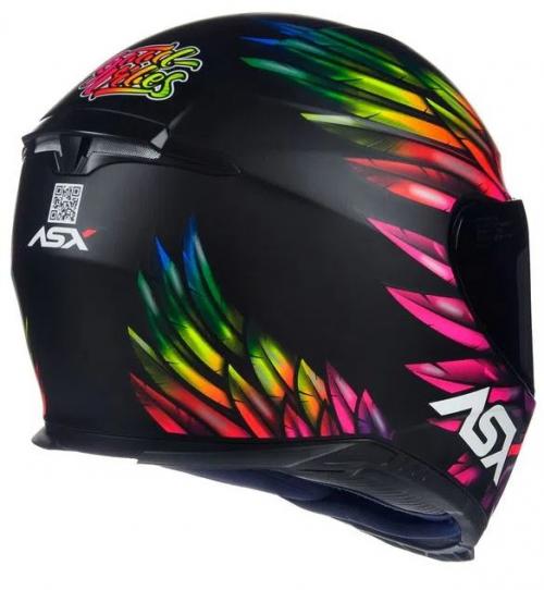 Capacete ASX EAGLE VIBES Preto Colorido