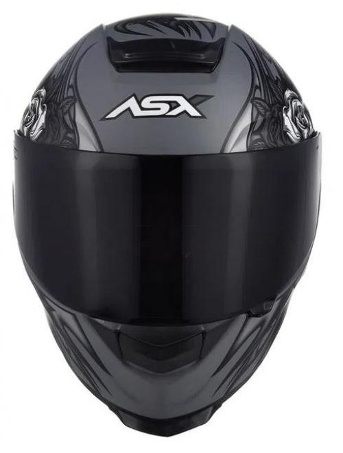 Capacete ASX EAGLE CATRINA Cinza Com Preto