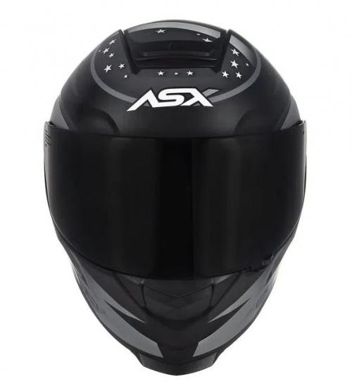 Capacete ASX EAGLE RACING PATRIOT Preto Com Grafite