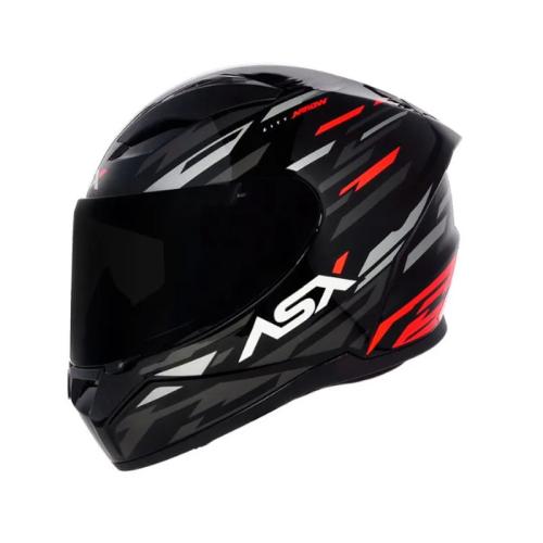 Capacete ASX City ARROW Preto Grafite Vermelho