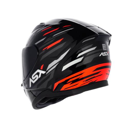 Capacete ASX City ARROW Preto Grafite Vermelho