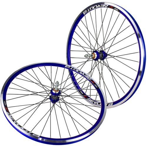 Par De Rodas Aro 26 Aero V-brake Com Rolamentos Marcha Azul