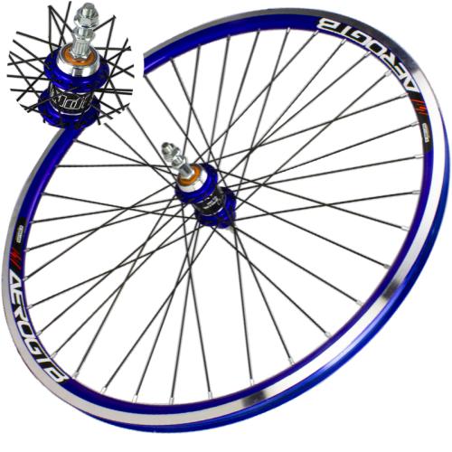 Par De Rodas Aro 26 Aero V-brake Com Rolamentos Marcha Azul