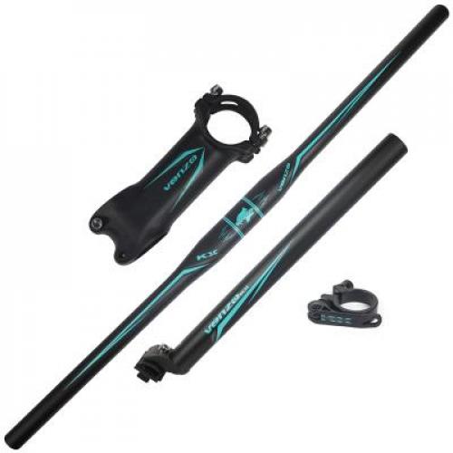 Kit 4 Peças Guidão Mesa Canote Venzo Preto Aqua