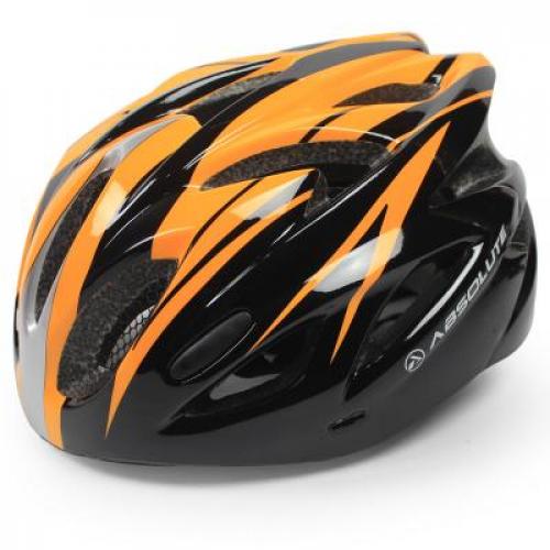 Capacete Ciclista High One Com Pisca Preto Laranja Tam G