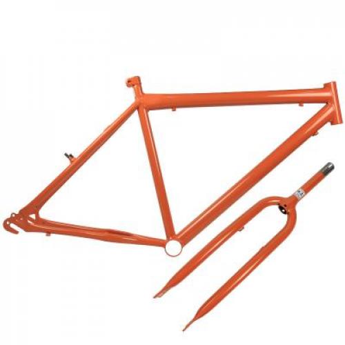 Quadro De Bicicleta Masculina Aro 26 + Garfo Laranja