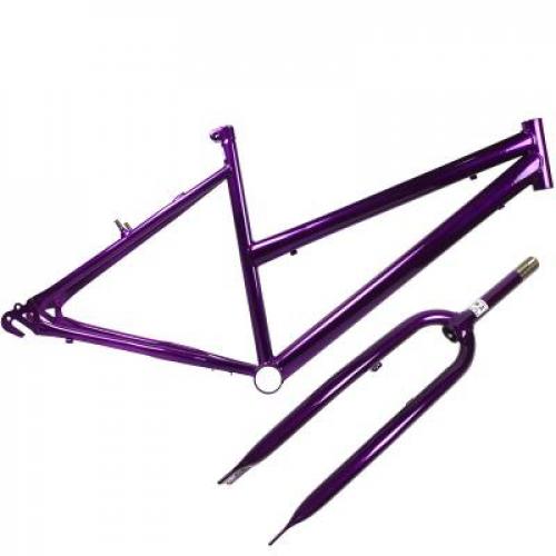 Quadro De Bicicleta Feminino Aro 26 + Garfo Lilas