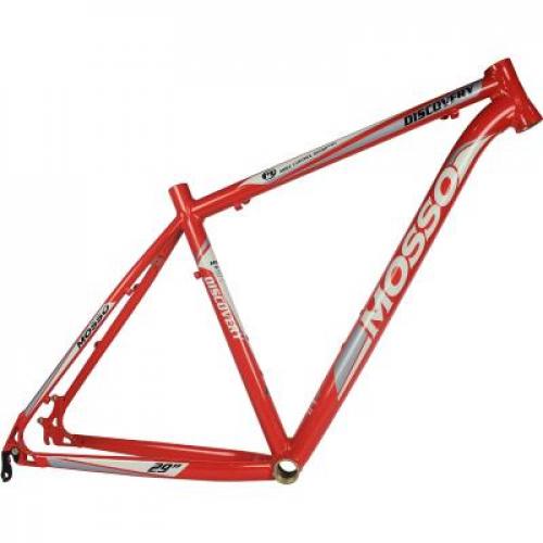 Quadro De Alumínio MTB Discovery 29 x 20 Branco Com Vermelho