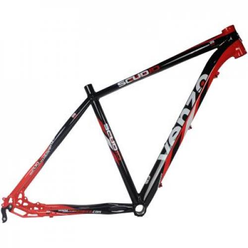 Quadro De Alumínio MTB SCUD 29 x 19 Preto Com Vermelho