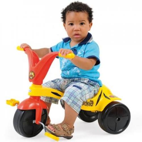 Triciclo Infantil Tigrão - Cor Amarelo Com Vermelho