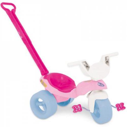 Triciclo Infantil Pepita com Empurrador - Cor Rosa