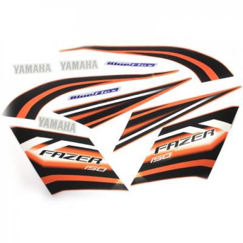 Kit Adesivo Fazer 150 2014 Laranja