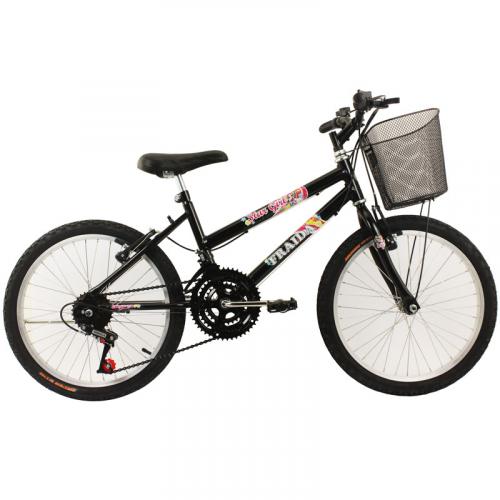 Bicicleta Feminina Aro 20 Mountain Bike - Cor Preto