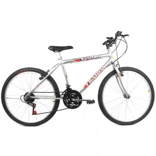 Bicicleta Masculina ARO 24 Mountain Bike - Cor Prata