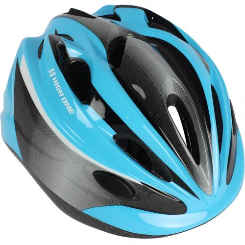 Capacete Ciclista Tamanho G Infantil High One Azul Com Cinza