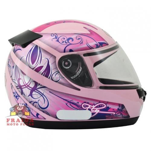 Capacete Fly Drive Floratta - Rosa