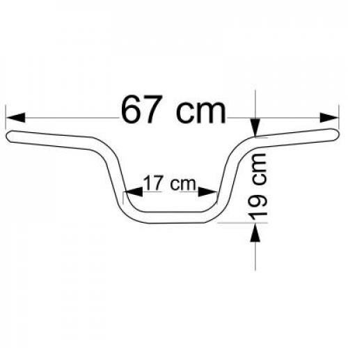 Guidão Street Alto Viper Para Titan Fan Ybr Factor - Polido