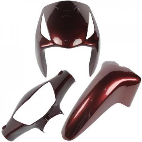 Kit Carenagem Frontal  Biz 125 2009 Vermelho Vinho