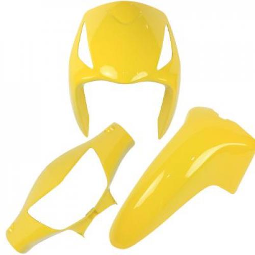 Kit Carenagem Frontal Honda Biz 125 2006 Até 2009 Amarelo