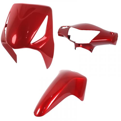 Kit Paralama Bico Farol Biz 125 2010 Vermelho