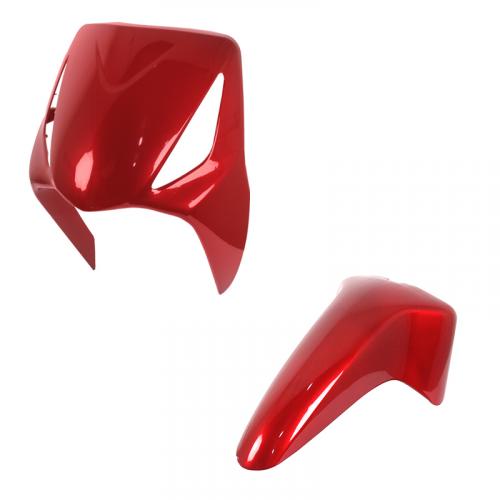 Kit Paralama Bico Farol Biz 125 2010 Vermelho