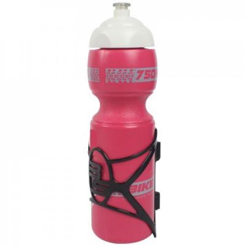 Caramanhola (Garrafa) 750 ML Com suporte Rosa com Branco