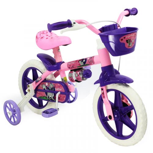 Bicicleta Infantil Feminino Aro 12 CAT Com Rodinha