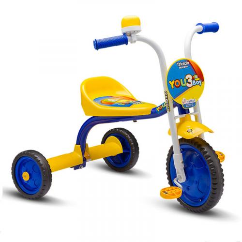 Triciclo Infantil You 3 Boy Nathor - Cor Azul Com Amarelo