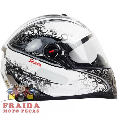 Capacete Helt Strada - Branco Grafite