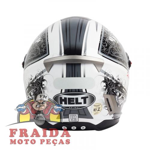 Capacete Helt Strada - Branco Grafite