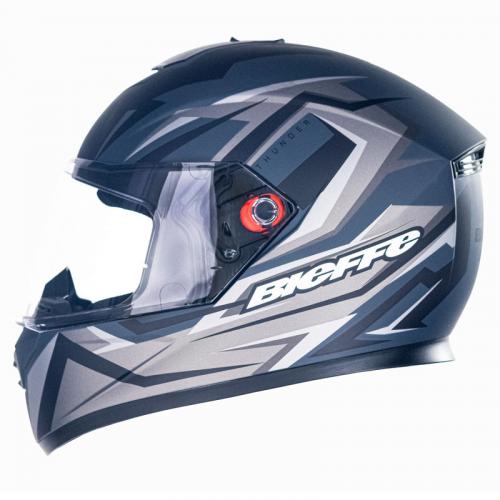 Capacete Bieffe B-12 Thunder - Chumbo Fosco Com Grafite