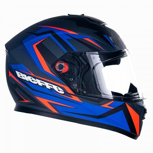 Capacete Bieffe B-12 Thunder - Chumbo Fosco Com Azul