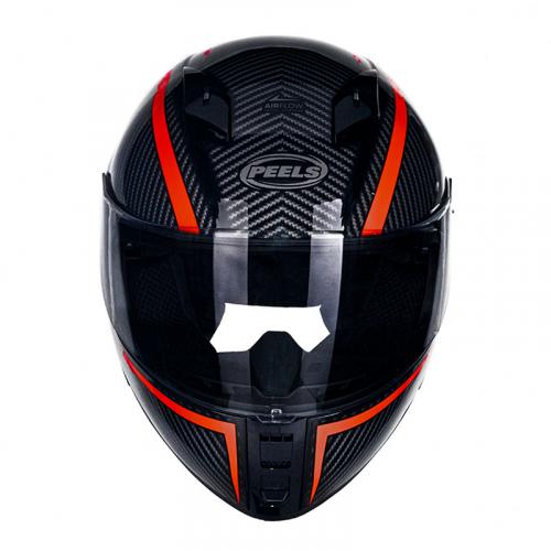 Capacete Peels ICON Carbon PRO Preto Com Vermelho