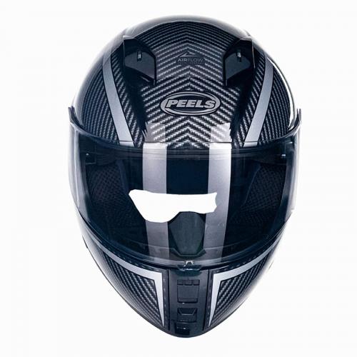 Capacete Peels ICON Carbon PRO Preto Com Prata