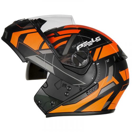 Capacete Peels U-RB2 DYNAMIC Preto Fosco com Laranja