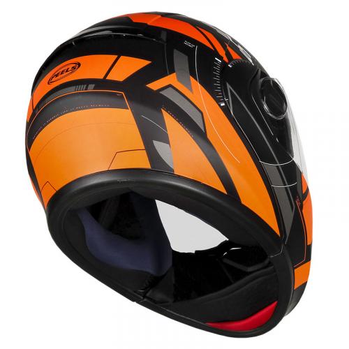 Capacete Peels U-RB2 DYNAMIC Preto Fosco com Laranja