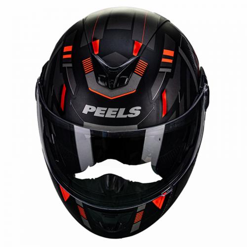 Capacete Peels U-RB2 DYNAMIC Preto Fosco com Vermelho