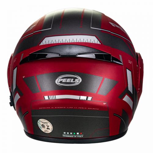 Capacete Peels U-RB2 DYNAMIC Vermelho Fosco com Grafite