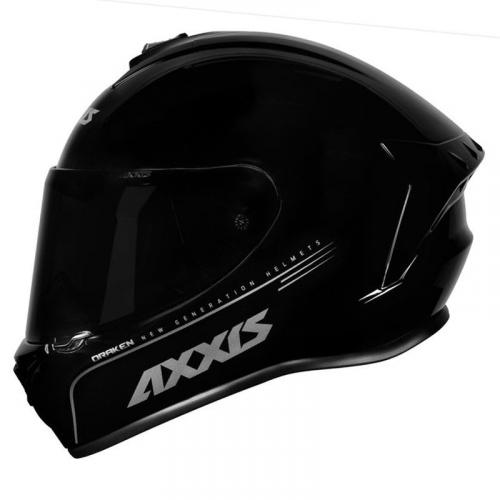 Capacete Axxis Draken SOLID/MONO Preto Brilhante