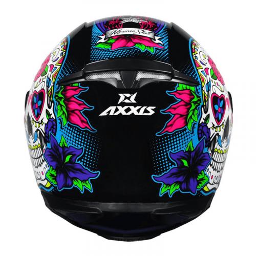 Capacete Axxis EAGLE Skull Preto Com Azul