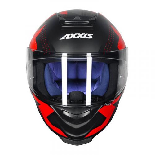 Capacete Axxis EAGLE Diagon MATT Preto Com Vermelho