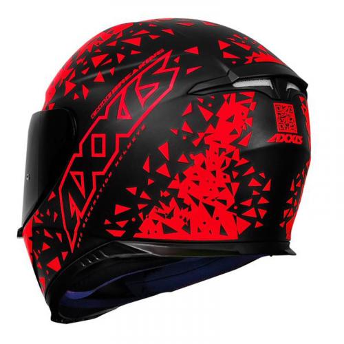 Capacete Axxis EAGLE BREAKING MATT Preto com Vermelho