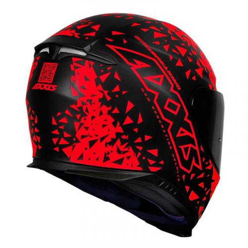 Capacete Axxis EAGLE BREAKING MATT Preto com Vermelho