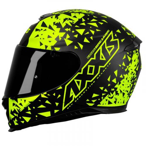 Capacete Axxis EAGLE BREAKING MATT Preto com Amarelo