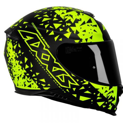 Capacete Axxis EAGLE BREAKING MATT Preto com Amarelo