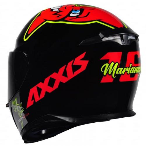 Capacete Axxis MG 16 CELEB Preto Com Vermelho